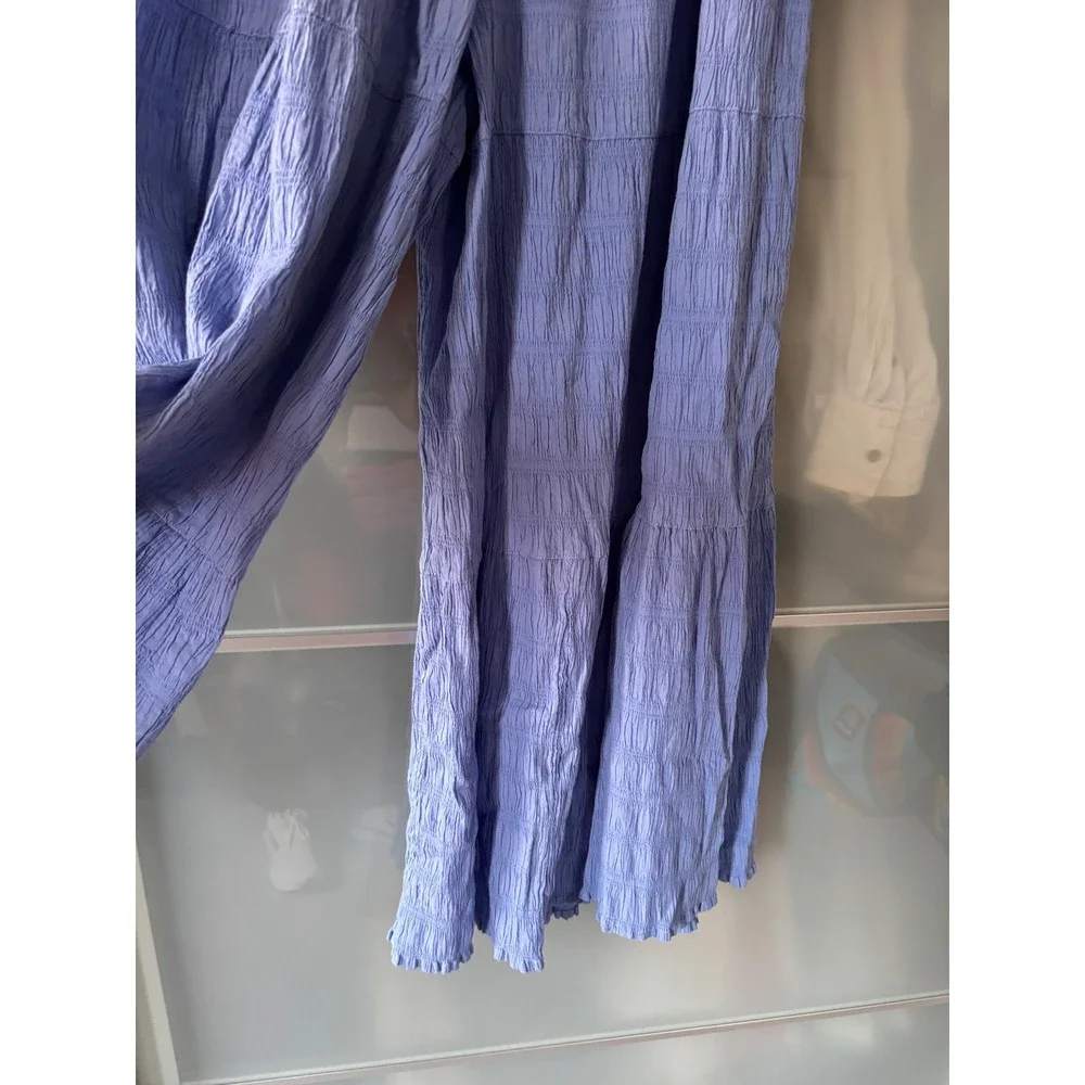 NWT** Free People In Paradise Wide Leg Pant Parachute Misty Dawn Medium Gauze